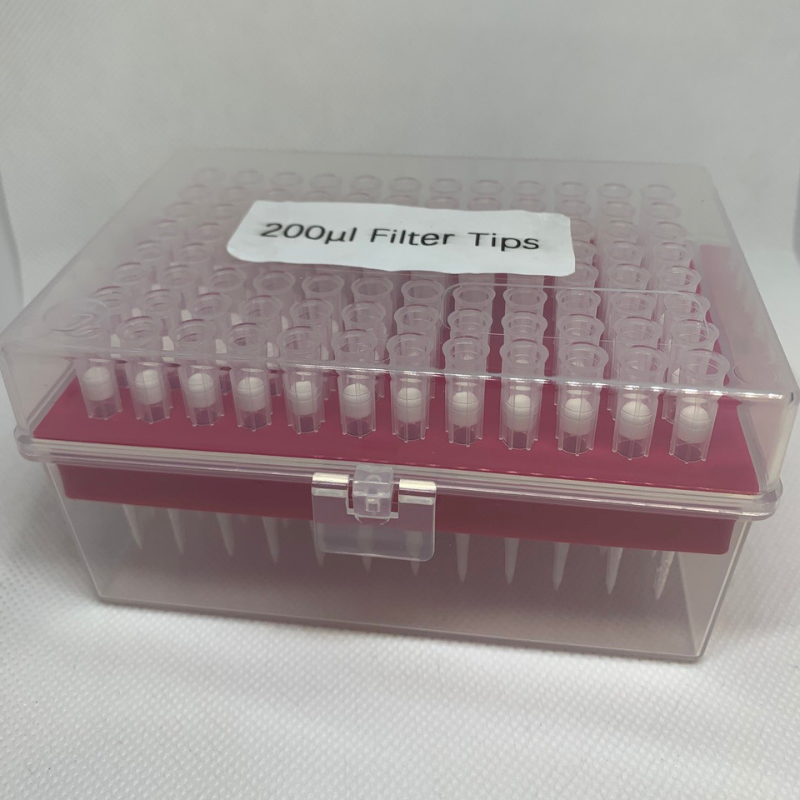 Наконечники 200 мкл "Альбамед", натуральні, з фільтром, без ДНКази/РНКази, 96 шт